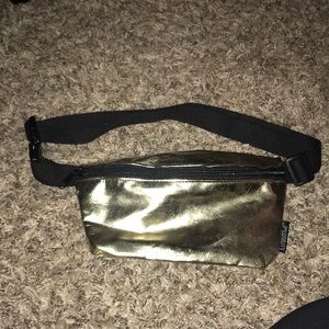Gold metallic fanny pack